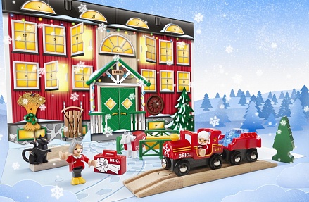 Игровой набор - Рождественский календарь 2018, с домиком и железной дорогой 